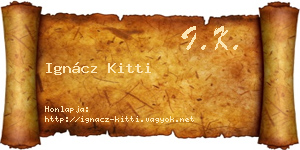 Ignácz Kitti névjegykártya