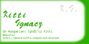 kitti ignacz business card